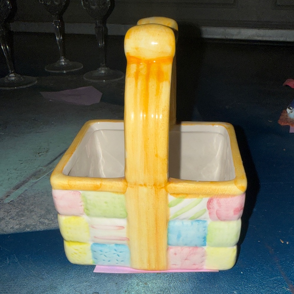 Colorful Woven Ceramic Basket